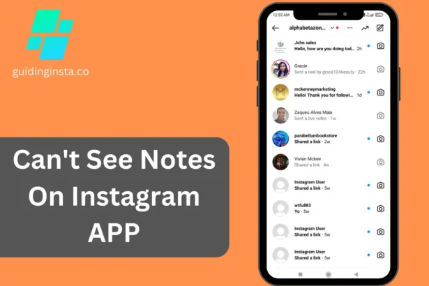 can't see notes on instagram